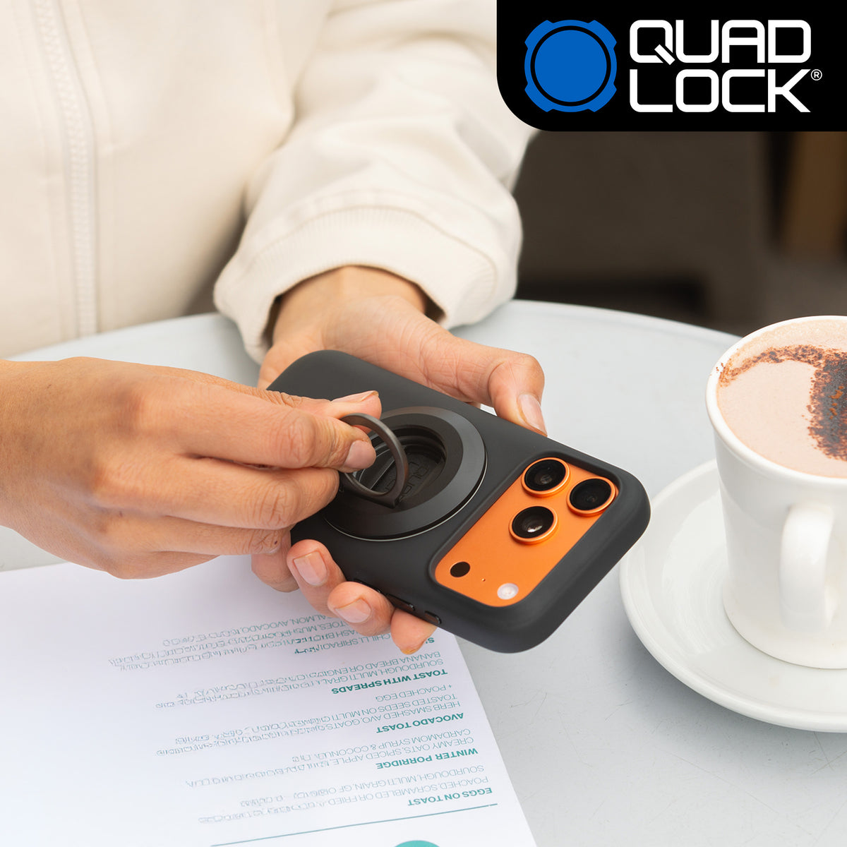 Quad Lock Phone Ring And Stand