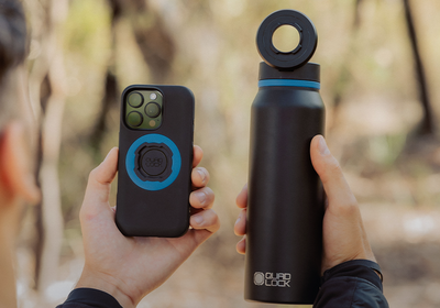 Image: Quad Lock MAG Bottle Mount: The Smart Water Bottle with Built-In Phone Mount