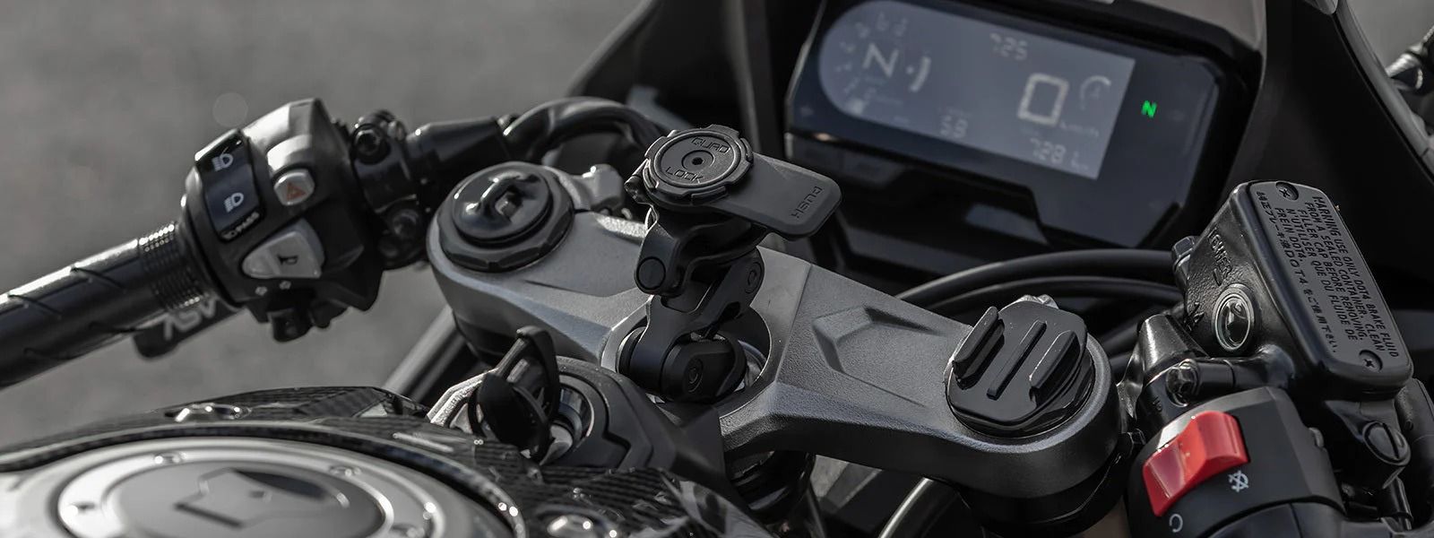 Quad Lock Motorcycle Fork Stem Mount | New Era Cycle Quad Lock Motorcycle Fork Stem Mount | New Era Cycle