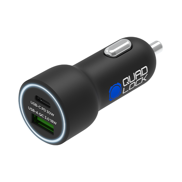 Charging - Dual USB 12V Car Charger - Quad Lock® USA - Official Store